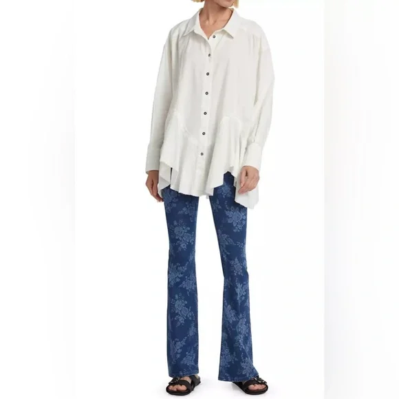 🌟FREE PEOPLE We The Free Penny Pull-On Printed Flare Jeans-Size 29 - Picture 10 of 15